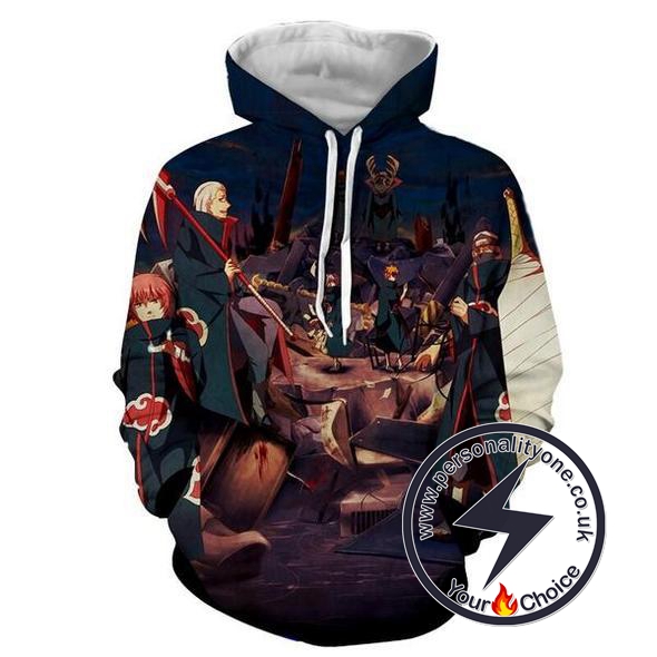 Naruto - Akatsuki Members 3D - Naruto Hoodies